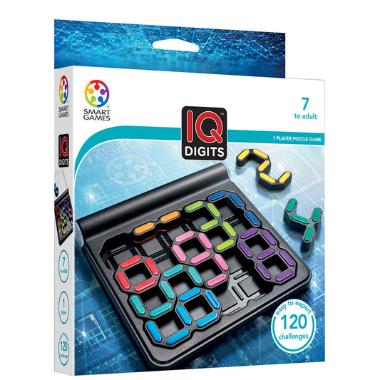 IQ Digits, joc de logica cu 120 de provocari, 7+ ani, editie internationala, Smart Games