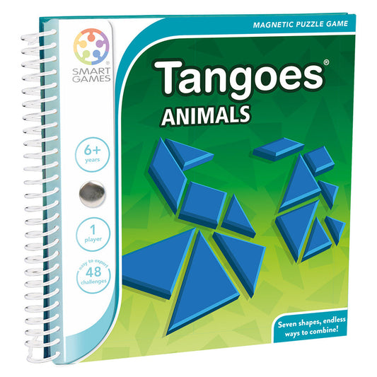 Tangoes Animals, joc de logica cu 48 de provocari, 6+ ani, editie internationala, Smart Games