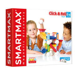 Joc magnetic Smart Max, Click & Roll, Constructii cu bile, 30 piese, Smart Games