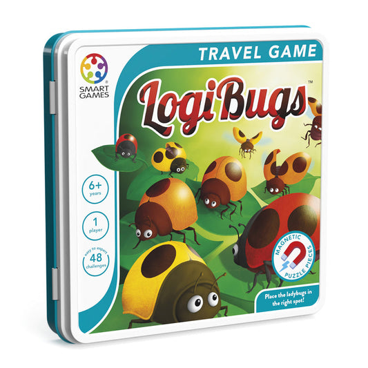 Logibugs, joc de logica cu 48 de provocari, 6+ ani, editie internationala, Smart Games