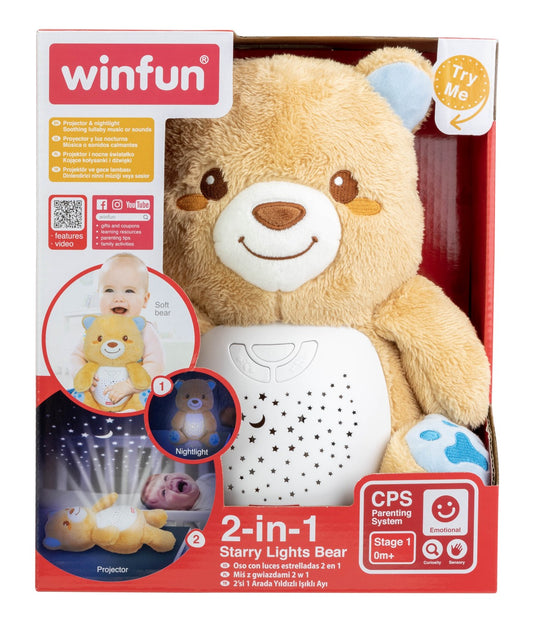 Winfun proiector si lampa de veghe ursulet