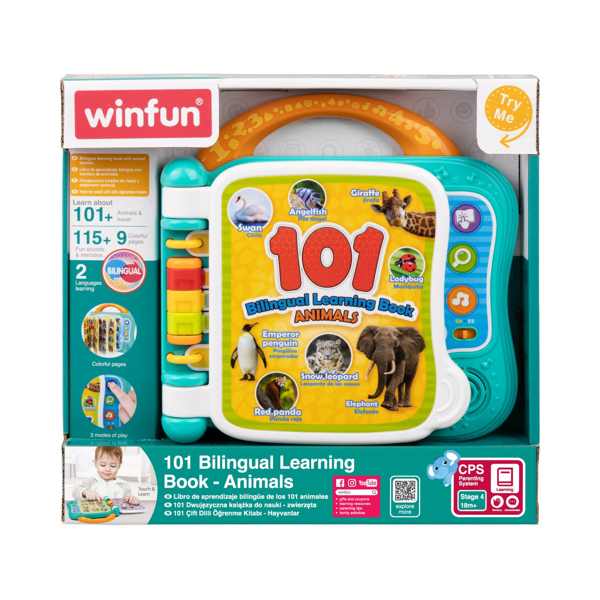 Winfun carticica bilingva pentru invatarea animalelor, WINFUN