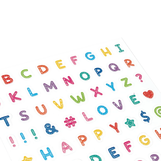 Abtibilduri cu sclipici Alfabet Stickiville - Ooly - Publisol.ro