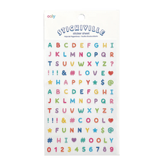Abtibilduri cu sclipici Alfabet Stickiville - Ooly - Publisol.ro