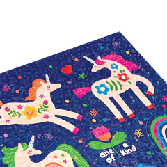 Abtibilduri holografice cu sclipici Stickiville Magical Unicorns - Ooly - Publisol.ro