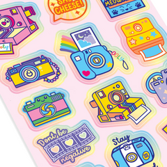 Abtibilduri holografice Stickiville Cute Cameras - Ooly