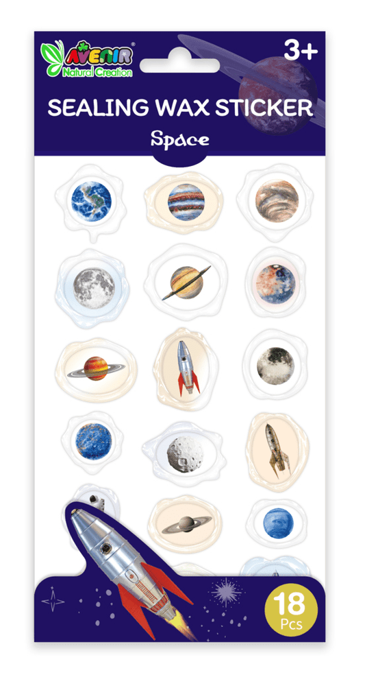 Abtibilduri imitatie sigiliu - Spatiu, colectia Creatii Naturale - Avenir - Publisol.ro