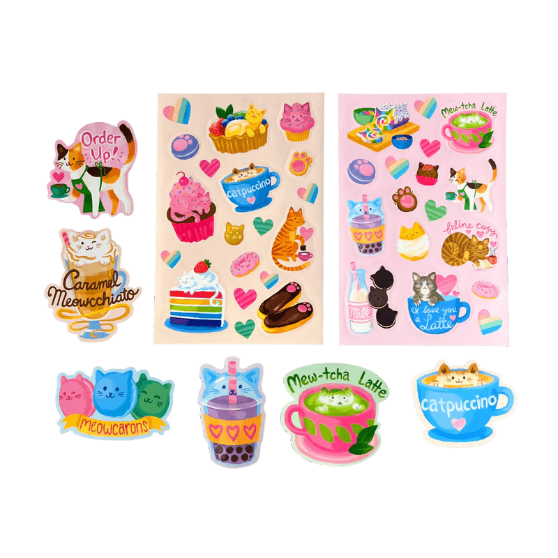 Abtibilduri parfumate - Stickiville Cat Cafe - Ooly - Publisol.ro