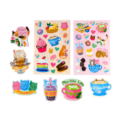 Abtibilduri parfumate - Stickiville Cat Cafe - Ooly - Publisol.ro