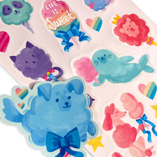 Abtibilduri parfumate - Stickiville Fluffy Cotton Candy - Ooly