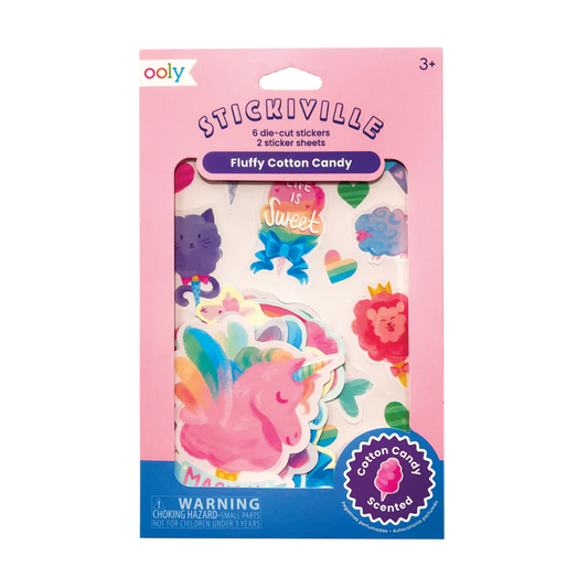 Abtibilduri parfumate - Stickiville Fluffy Cotton Candy - Ooly