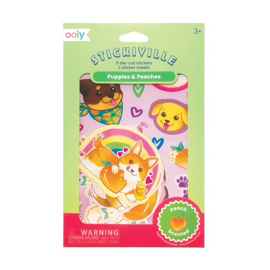 Abtibilduri parfumate - Stickiville Puppies and Peaches - Ooly