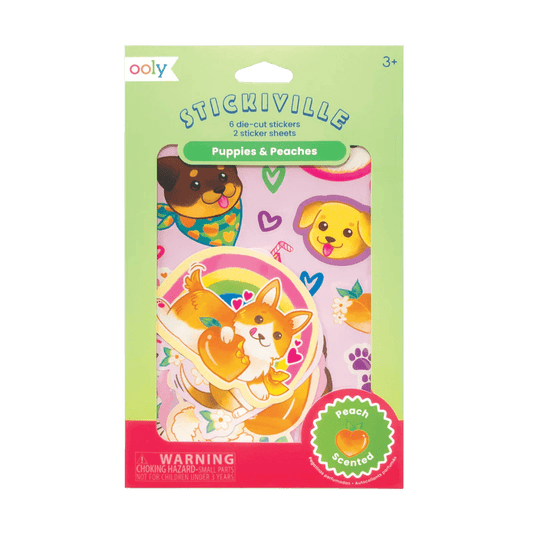 Abtibilduri parfumate - Stickiville Puppies and Peaches - Ooly - Publisol.ro