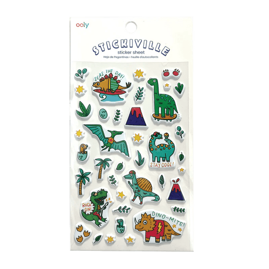 Abtibilduri pufoase Dinozauri Stickiville Dino - Mite! - Ooly - Publisol.ro