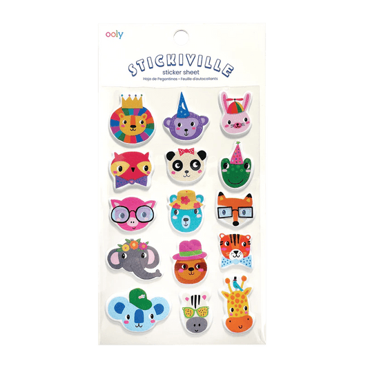 Abtibilduri pufoase Stickiville Party Animals - Ooly - Publisol.ro
