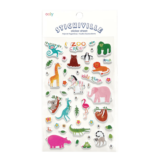 Abtibilduri pufoase Stickiville Zoo Crew - Ooly - Publisol.ro