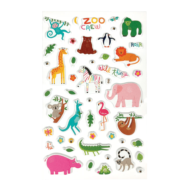 Abtibilduri pufoase Stickiville Zoo Crew - Ooly - Publisol.ro