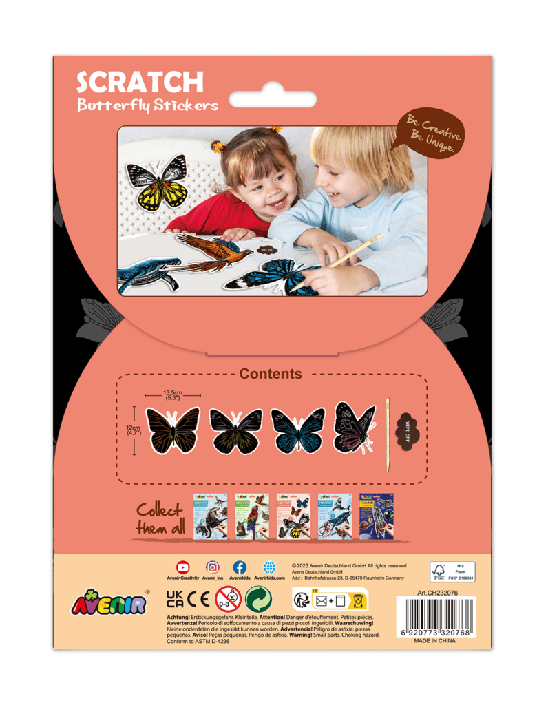 Abtibilduri razuibile - Fluturi, colectia Creatii Naturale - Avenir - Publisol.ro