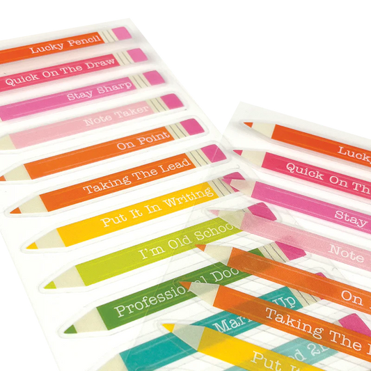 Abtibilduri vinil transparent Stickiville Lucky Pencils - Ooly