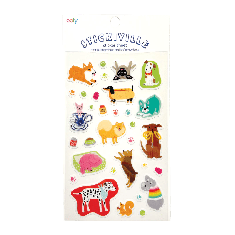 Abtibilduri vinil transparent Stickiville Quirky Dogs - Ooly - Publisol.ro
