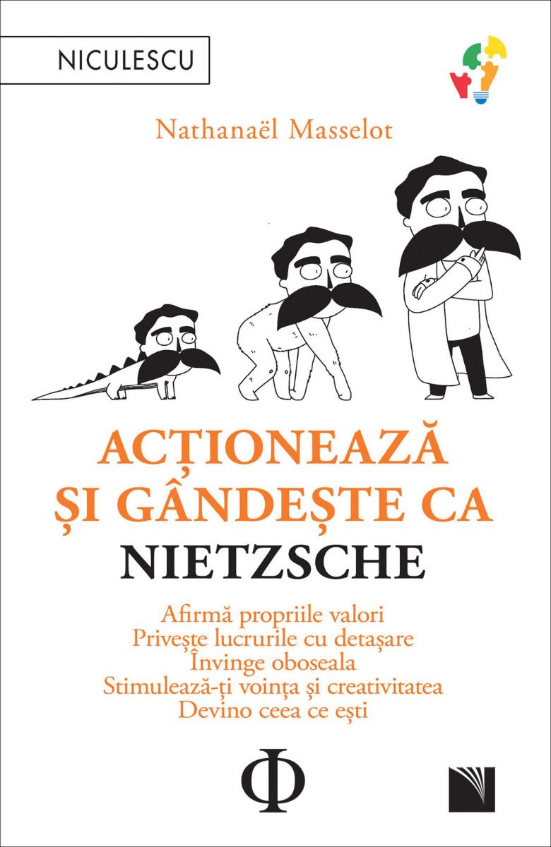 Actioneaza si gandeste ca Nietzsche. Afirma propriile valori, priveste lucrurile cu detasare, invinge oboseala, stimuleaza - ti vointa si creativitatea, devino ceea ce esti, de Nathanaël Masselot - Publisol.ro