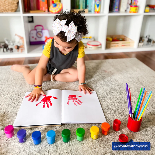 Acuarele lavabile Lil  Paint, 12 culori si pensula inclusa - Ooly