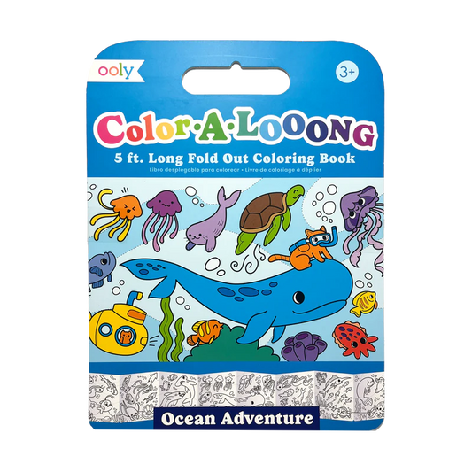Album de colorat cu lungime 1,5 m - fata-verso, Color-A-Looong - Aventura Subacvatica - Ooly