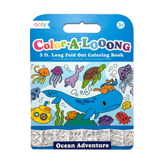 Album de colorat cu lungime 1,5 m - fata-verso, Color-A-Looong - Aventura Subacvatica - Ooly