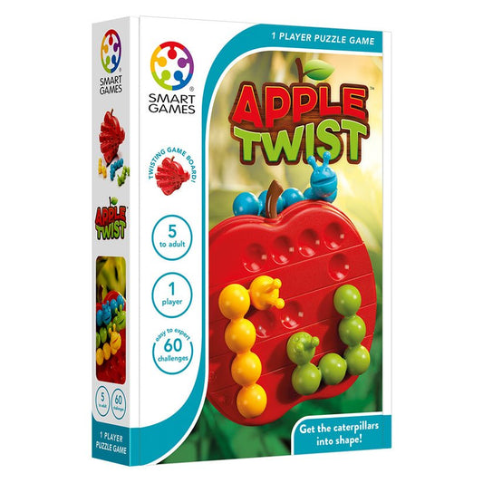 Apple Twist, joc de logica cu 60 de provocari, 5+ ani, editie internationala, Smart Games - Publisol.ro
