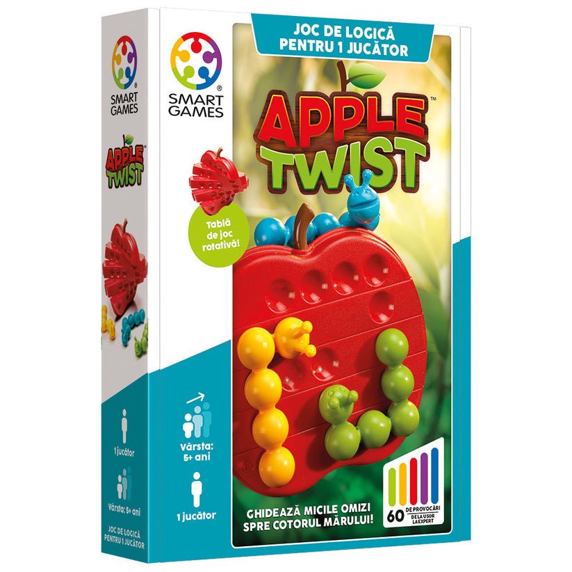 Apple Twist, joc de logica cu 60 de provocari, 5+ ani, editie lb. Romana, Smart Games - Publisol.ro