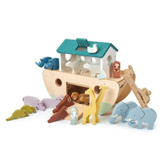 Arca lui Noe, din lemn premium - Noah's Shape Sorter Ark - 25 de piese - Tender Leaf Toys - Publisol.ro