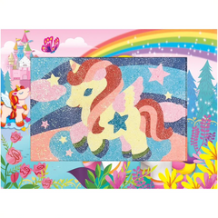 Mini set creativ cu nisip si sclipici - Unicorni - 4M