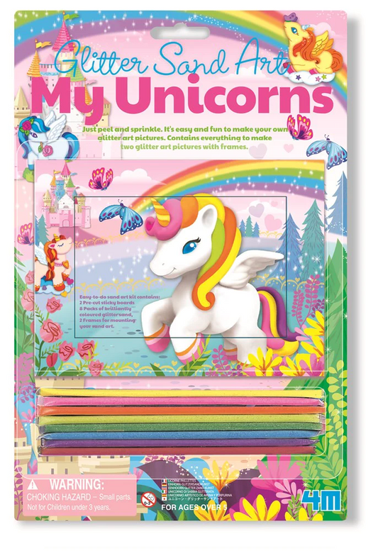 Mini set creativ cu nisip si sclipici - Unicorni - 4M