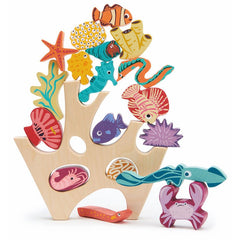 Asezarea cu corali, din lemn premium - Stacking Coral Reef - 18 piese - Tender Leaf Toys - Publisol.ro