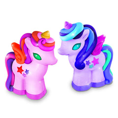 Atelier creativ 3D Modeleaza si picteaza - Unicorni cu sclipici - 4M - Publisol.ro