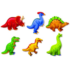 Atelier creativ Modeleaza si picteaza - Dinozaur care straluceste in intuneric - 4M