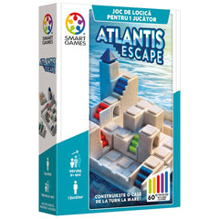 Atlantis Escape, joc de logica cu 60 de provocari, 8+ ani, editie lb. Romana, Smart Games - Publisol.ro