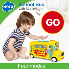 Autobuz scolar educativ cu sunete si lumini, Jucarii Bebe - Publisol.ro