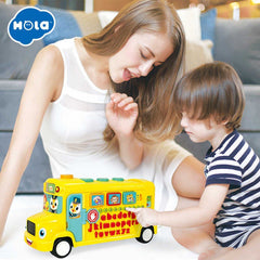 Autobuz scolar educativ cu sunete si lumini, Jucarii Bebe - Publisol.ro