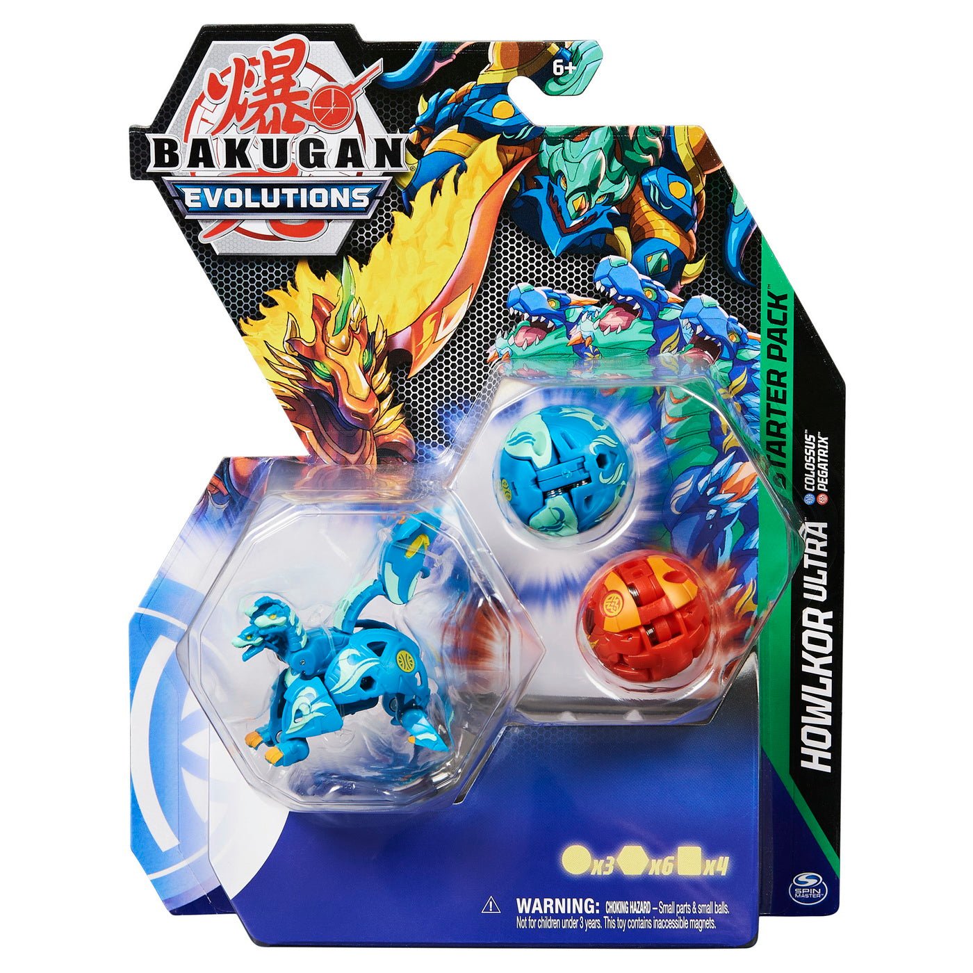 Bakugan s4 pachet starter howlkor ultra, colossus si pegatrix, Spin Master - Publisol.ro