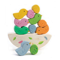 Balansoarul cu pasari, din lemn premium - Rocking Baby Bird - 12 piese - Tender Leaf Toys - Publisol.ro