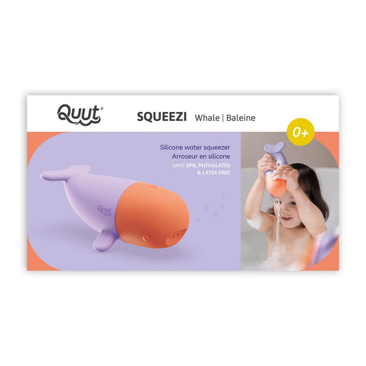 Balena Squeezi, jucarie stropitoare de baie din silicon, Quut Toys - Publisol.ro