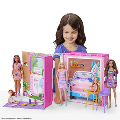 Barbie casa de papusi Barbie cu 4 zone pliabila - Publisol.ro