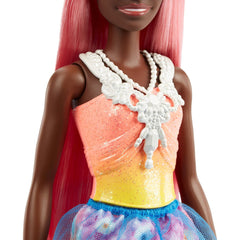 Barbie dreamtopia papusa printesa cu par corai, Mattel - Publisol.ro