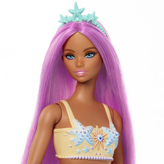 Barbie dreamtropia papusa sirena cu parul roz si coada portocalie, Mattel - Publisol.ro