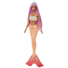 Barbie dreamtropia papusa sirena cu parul roz si coada portocalie, Mattel - Publisol.ro