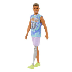 Barbie papusa baiat fashionistas saten cu un picior cu proteza, Mattel - Publisol.ro