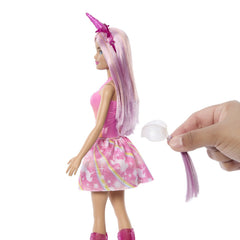 Barbie papusa barbie cu accesorii magice de unicorn, Mattel - Publisol.ro