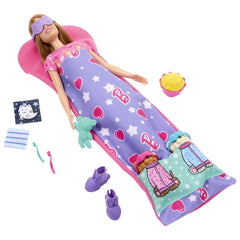Barbie papusa Barbie family set petrecere cu 2 catelusi color change - Publisol.ro