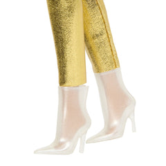 Barbie papusa barbie fashionistas blonda cu salopeta aurie, Mattel - Publisol.ro